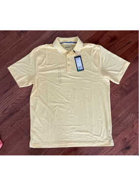 Men's Walter Hagen Pale Yellow Performance Polo L